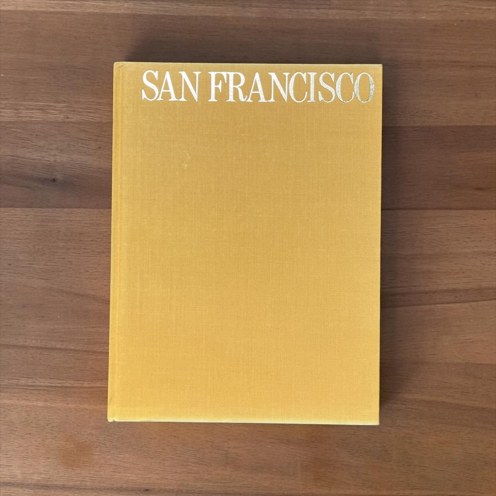 Vintage San Francisco Coffee Table Book Mustard Yellow Photography Home Decor